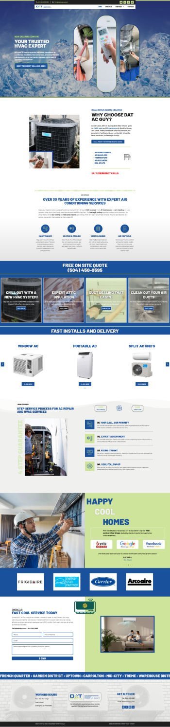 Website design for Data C Guy, an HVAC service company in New Orleans — by EP Portfolio